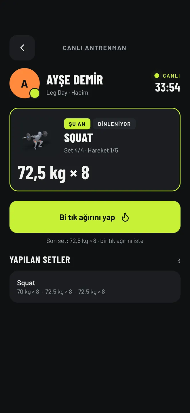 Arkadaşının squat'ını canlı izleme