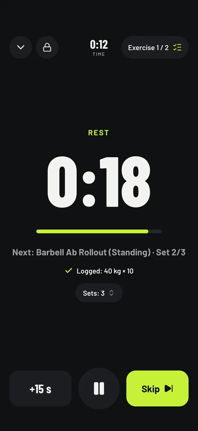 Rest timer